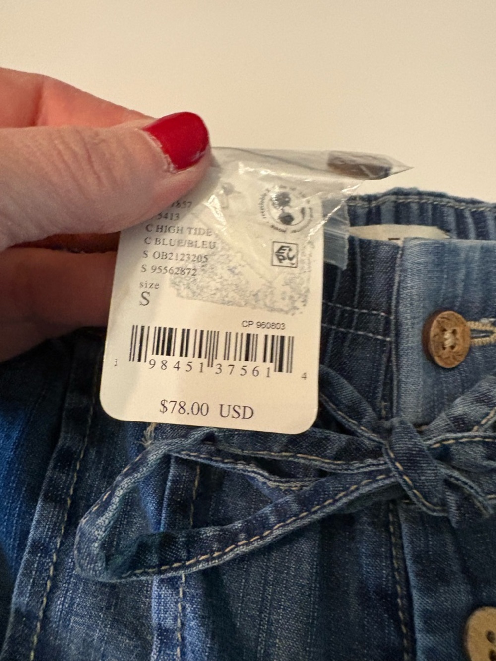 NWT We The Free Roselle Denim mini skirt size small - Picture 4 of 10